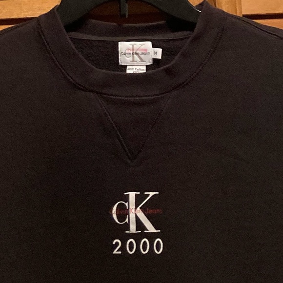 Calvin Klein Black Fleece Pullover Sweatshirt - Picture 5 of 8